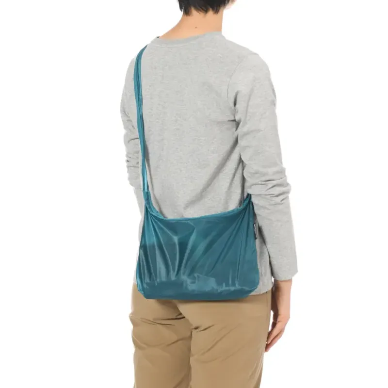 MONTBELL Nylon Crossbody Bag, Shoulder Bag Medium Size Unisex Peacock Blue-3