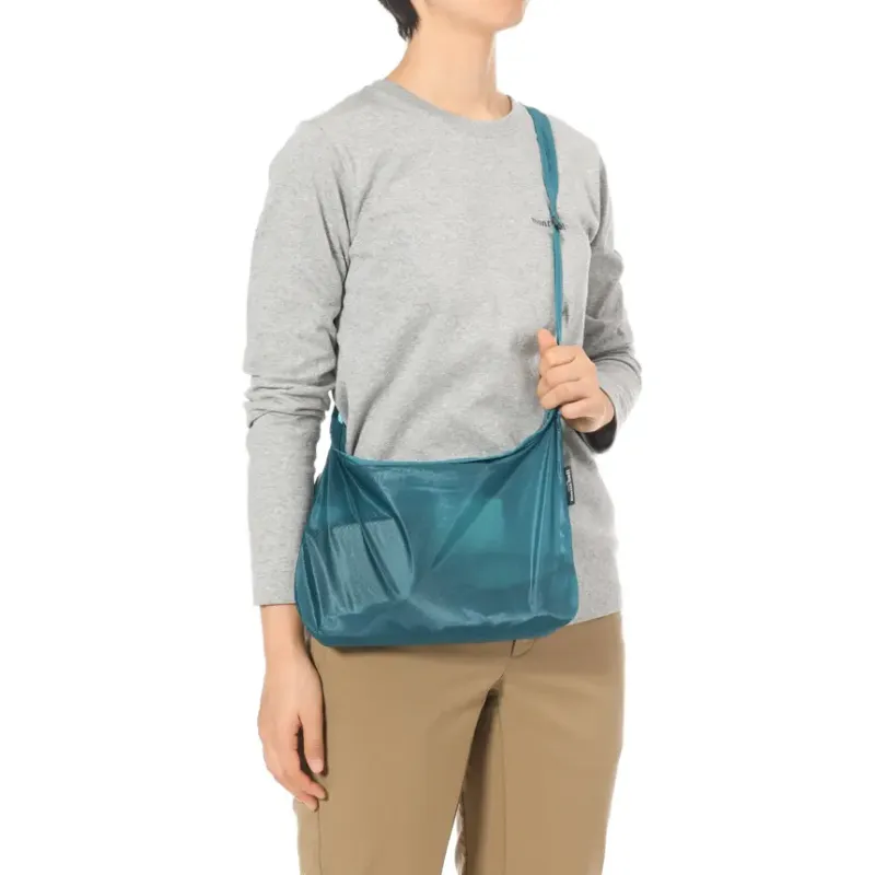 MONTBELL Nylon Crossbody Bag, Shoulder Bag Medium Size Unisex Peacock Blue-2