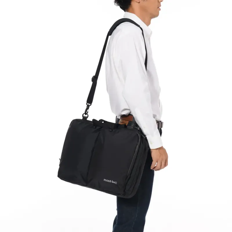 MONTBELL Nylon Shoulder Bag, Crossbody Bag, Handbag Unisex Black-6