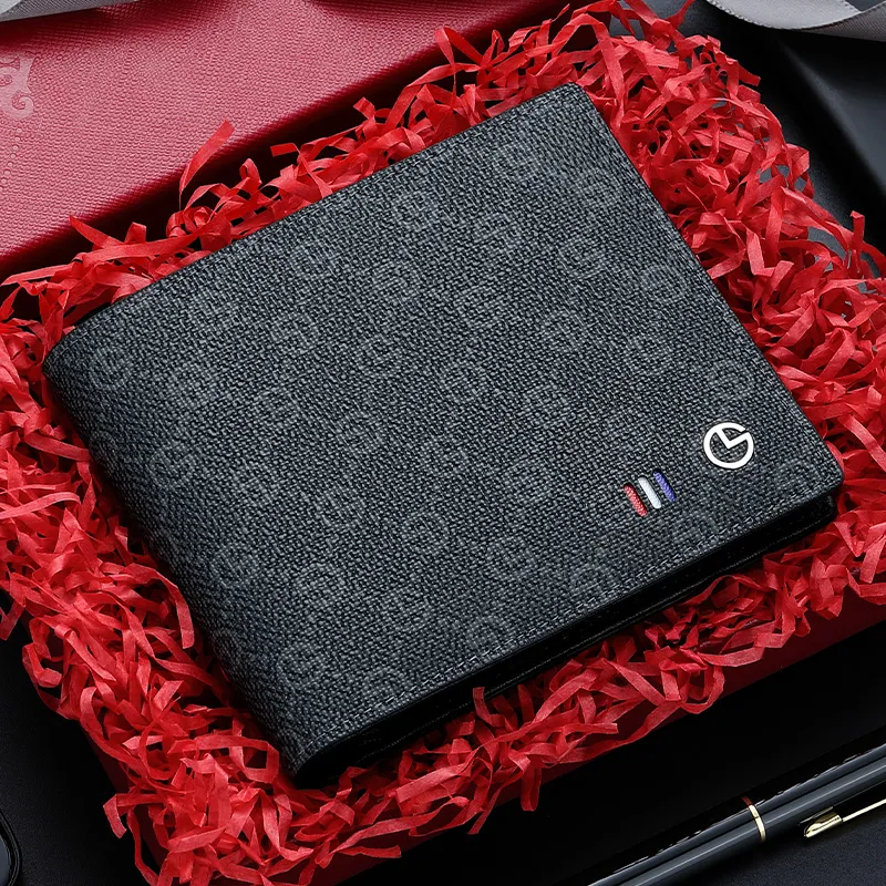 GOLDLION PVC Spliced With Artificial Leather Wallet Men's Black-3