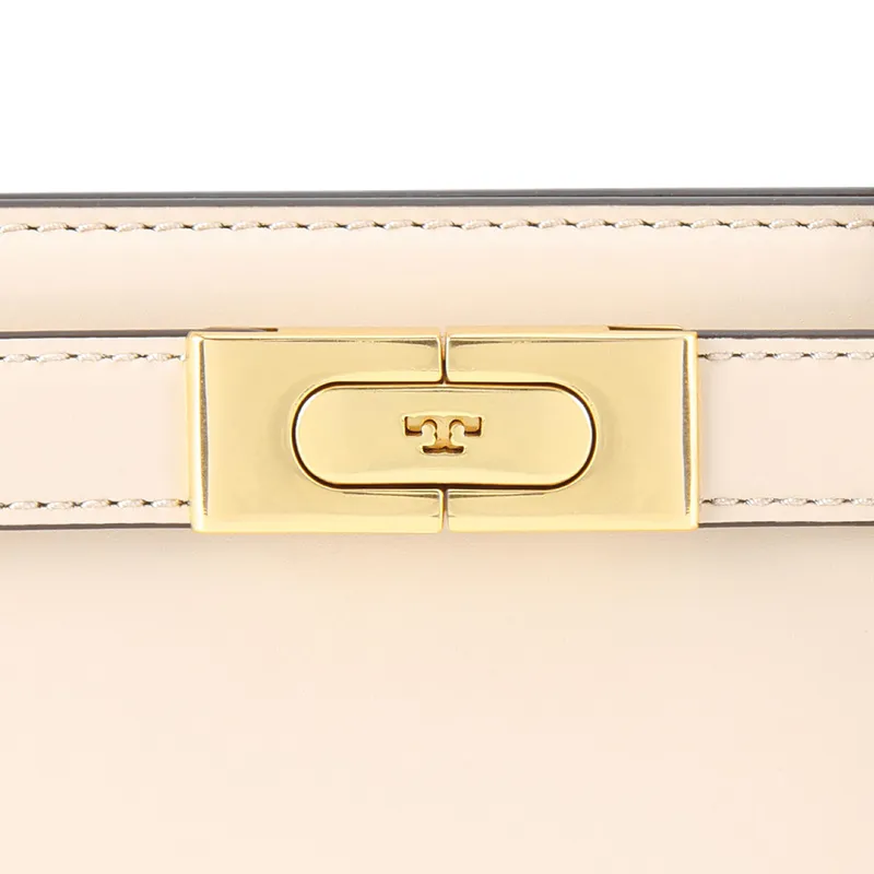 TORY BURCH Lee Radziwill Cow Leather Shoulder Bag Crossbody Bag Handbag Mini Women's Ecru-4