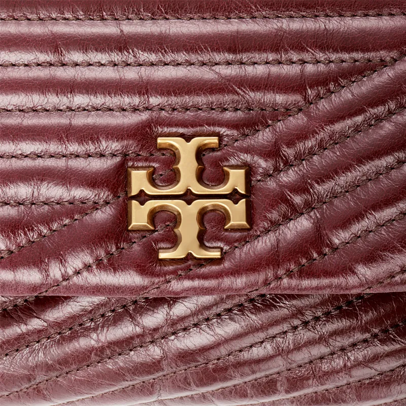 TORY BURCH Kira Leather One Shoulder Handbag Crossbody Bag Mini Women's Brown-4