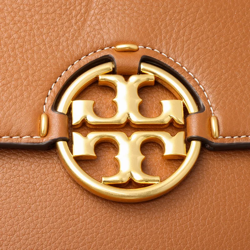 TORY BURCH Miller Cow Leather Crossbody Bag, Shoulder Bag Trumpets Women's Brown-4