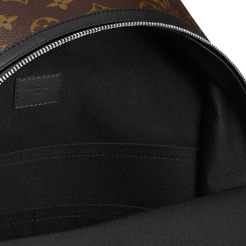 LOUIS VUITTON Discovery Coated Canvas Cow Leather Patchwork Trim Backpack Small Size Men's Brown-5