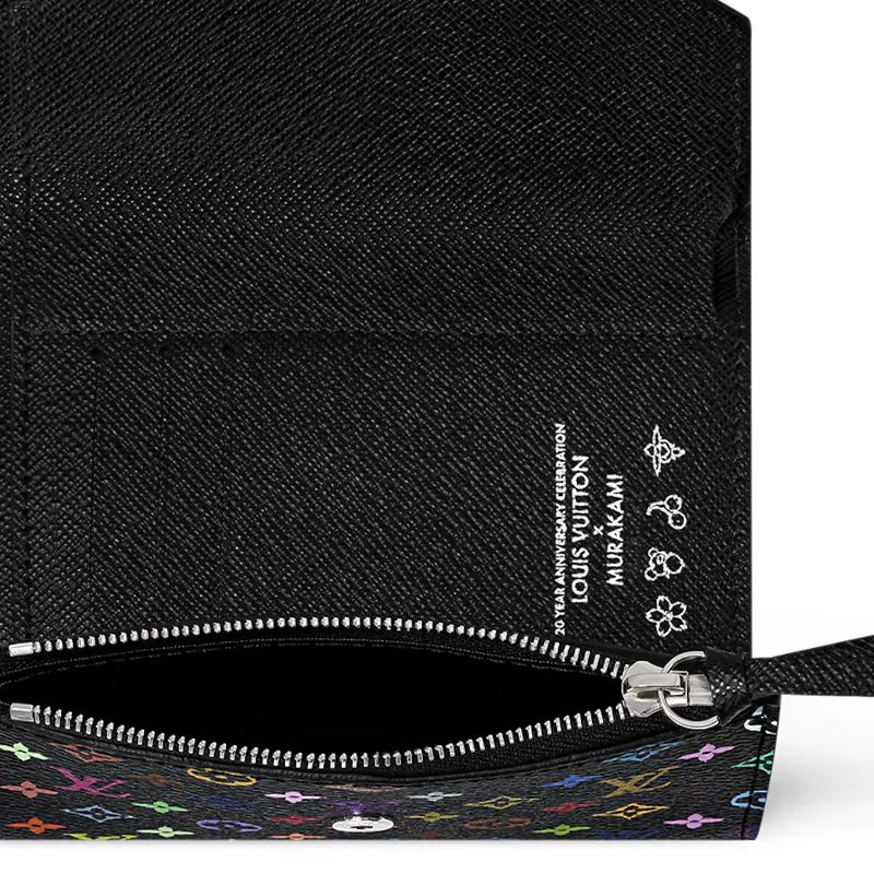 LOUIS VUITTON X Takashi Murakami Victorine Wallet Black Multicolored-4