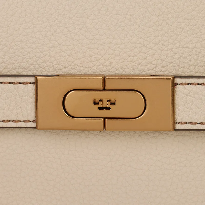 TORY BURCH Lee Radziwill Leather Suede Trim Shoulder Bag Crossbody Bag Mini Women's White-4