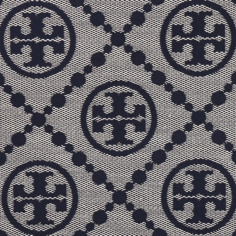 TORY BURCH T Monogram Jacquard Leather Messenger Bag, One Shoulder Handbag, Crossbody Bag Unisex Marine Blue-4