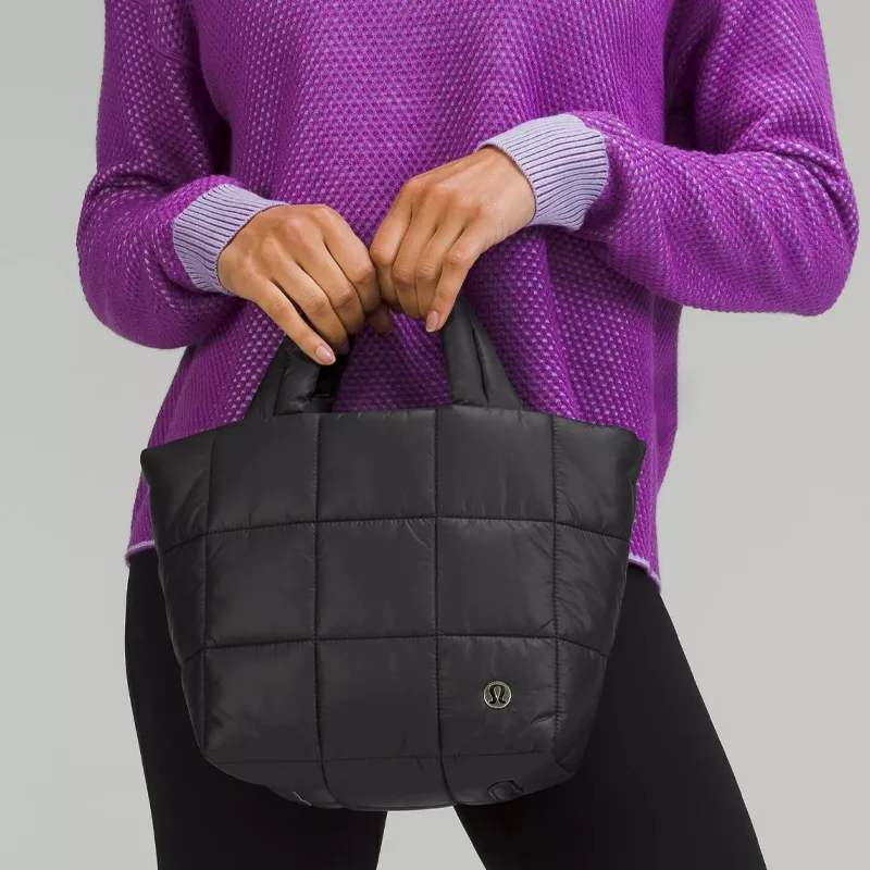 Lululemon Quilted Nylon Shoulder Bag Crossbody Bag Handbag Regular Women's Black-1
