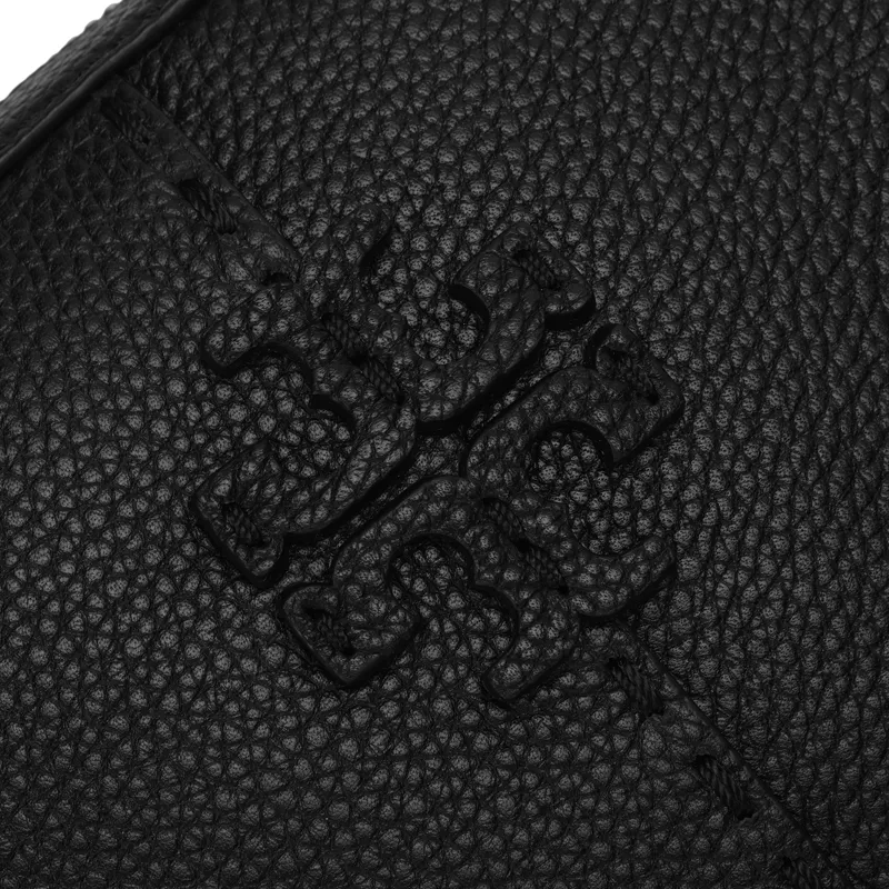 TORY BURCH McGraw Cow Leather Camera Bag, Crossbody Bag, Shoulder Bag Women's Black-4
