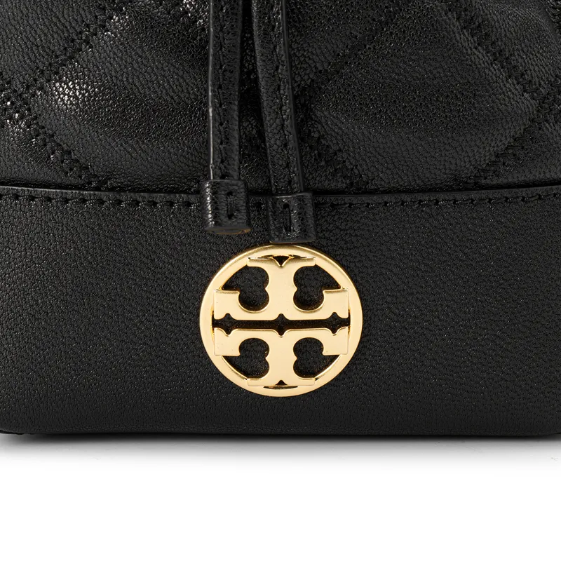 TORY BURCH TB Willa Sheepskin Bucket Bag, Shoulder Bag, Crossbody Bag, Handbag Mini Women's Black-4