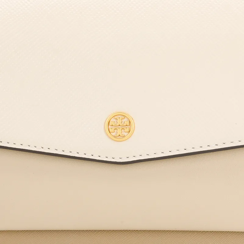 TORY BURCH Robinson Cow Leather Crossbody Handbag, Shoulder Bag Medium Size Women's Cheese White-4