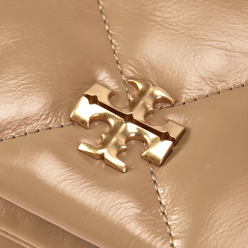 TORY BURCH Kira Leather Crossbody Bag Shoulder Bag Women's Beige-4