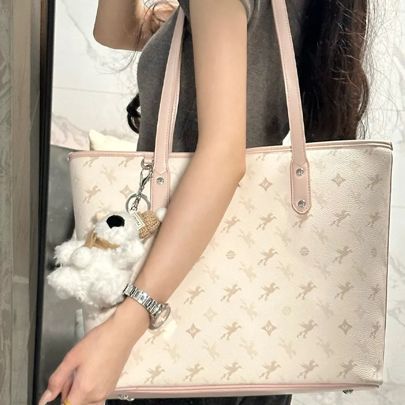 NUCELLE PVC Shoulder Bag Tote Shoulder Bag Regular Women's Peach Pink-11