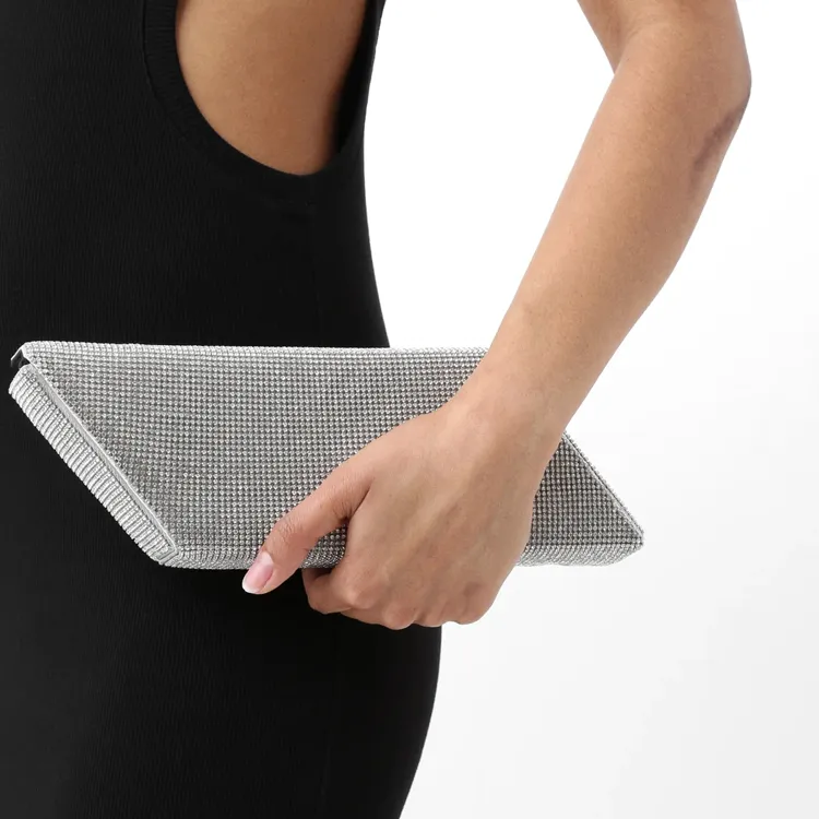 KARA Embellished Box Shaped Chain Linked Shoulder Bag-4