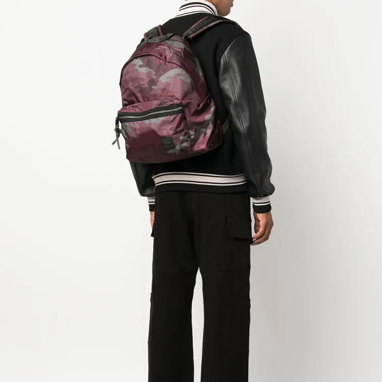 EASTPAK MAISON KITSUNE Collaboration Polyamide Backpack Regular Men's Burgundy/Dark Green-4