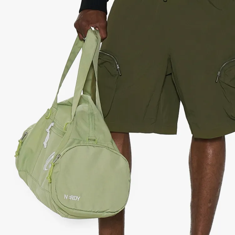 NERDY Polyester Travel Bag Regular Unisex Green/Light Gray-3