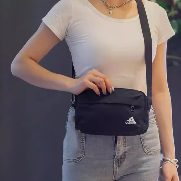 Adidas Microfiber Synthetic Leather Fanny Pack Regular Unisex Black-4