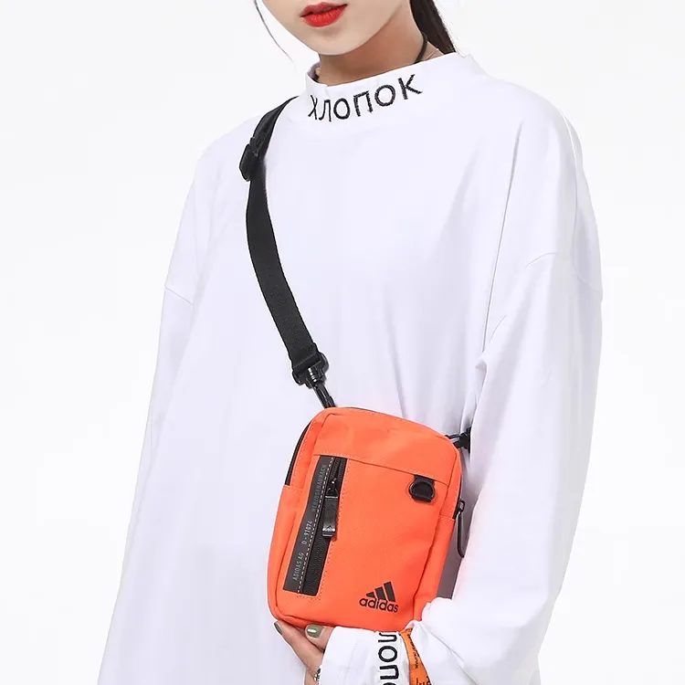 Adidas Recycled Material Polyester Crossbody Bag Shoulder Bag Regular Unisex Orange Yellow-4