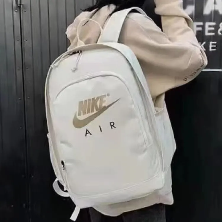 Nike Polyester Backpack Regular Unisex Light Gray White-1