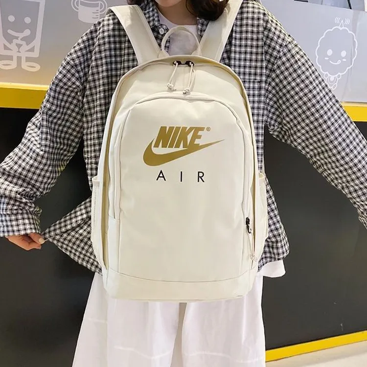 Nike Polyester Backpack Regular Unisex Light Gray White-3