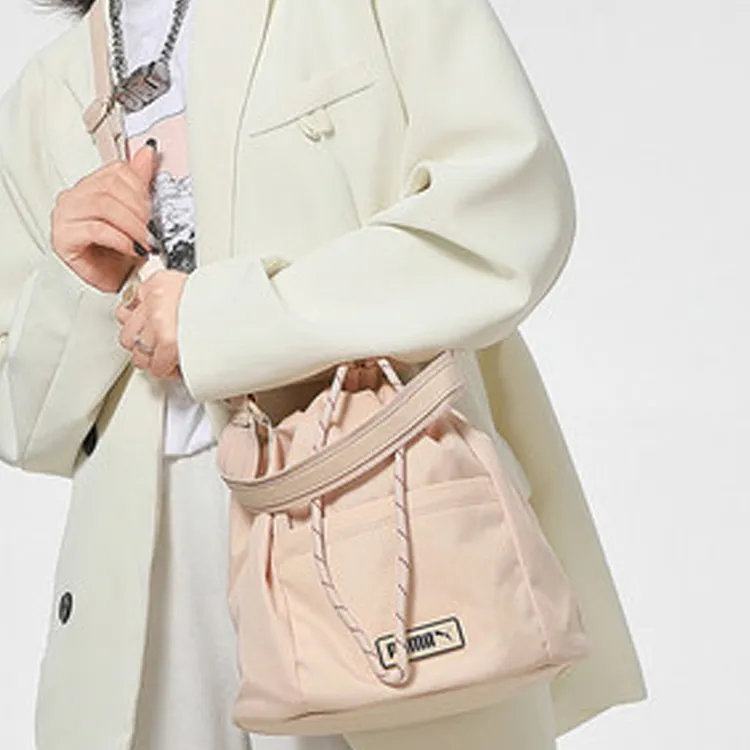 PUMA Fabric Bucket Bags One Shoulder Handbags Regular Women's Quicksand-3