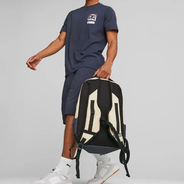 PUMA Artificial Leather Backpack Regular Unisex Oat-3