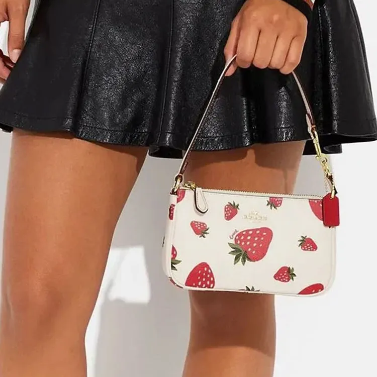 COACH Nolita Canvas With Leather Mahjong Bag Shoulder Bag Handbag Shoulder Bag Women's White-3