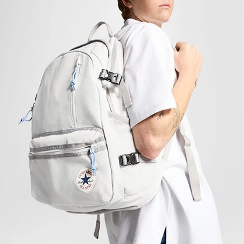 Converse Straight Edge Polyester Backpack Regular Unisex Gray Stone-4