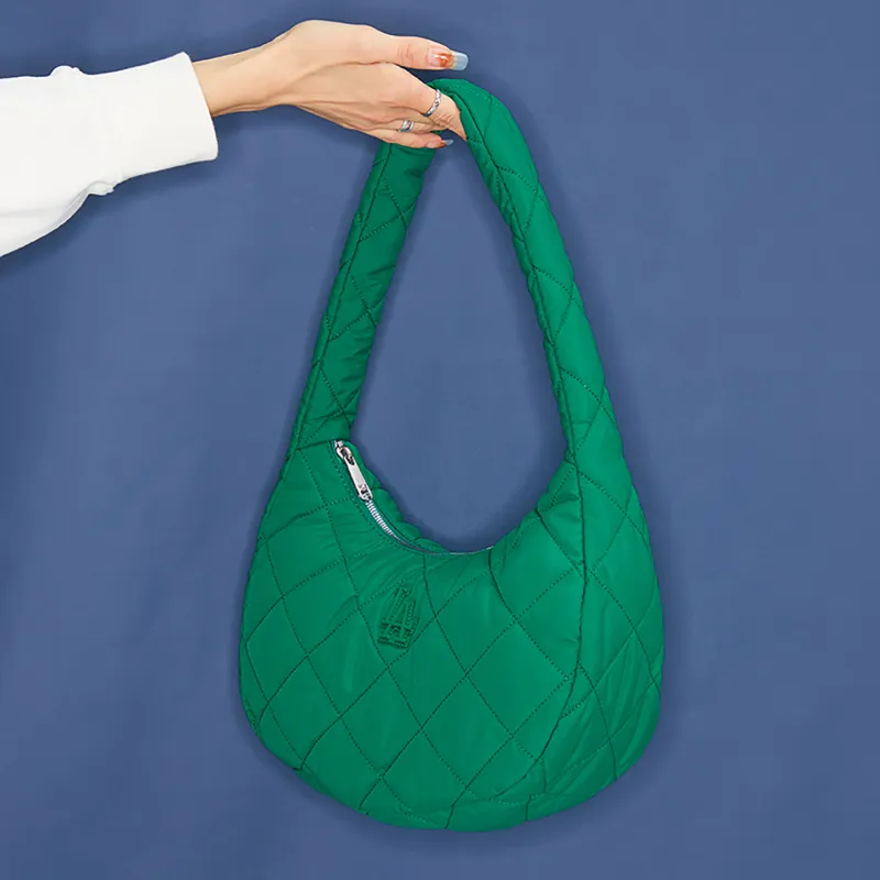 MLB Polyester Cloud Bag Dumpling Bag Shoulder Bag Handbag Shoulder Bag Women's Green-3