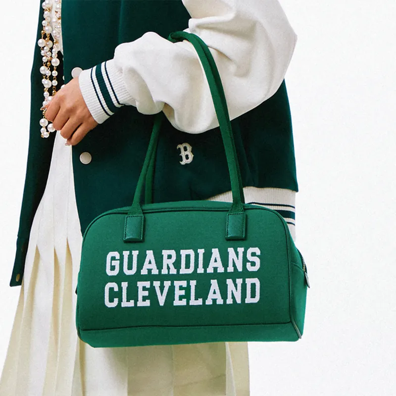MLB Artificial Leather Shoulder Bag Toast Bag Bowling Bag Shoulder Bag Regular Unisex Green-4