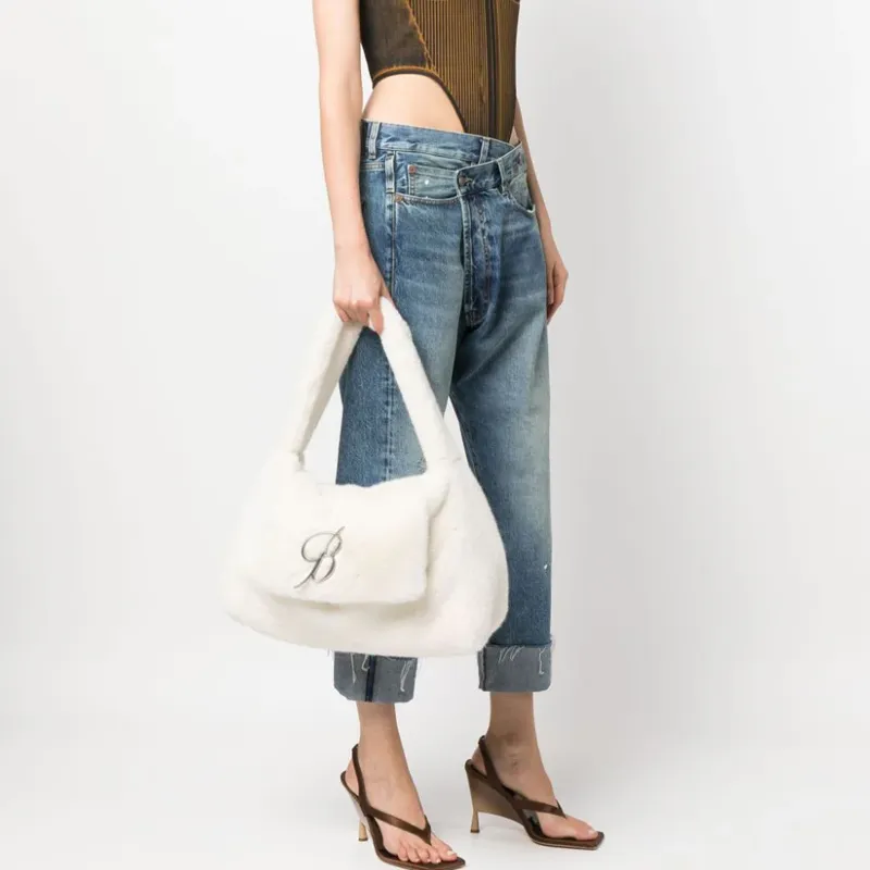 Blumarine Polyester Handbag Large Size Women's White-5