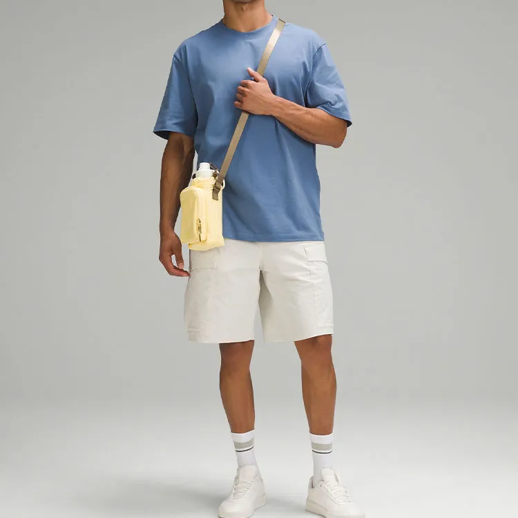Lululemon Waterproof Fabric Water Bottle Bag, Shoulder Bag, Crossbody Bag Unisex Swirl Yellow & Artifact-3