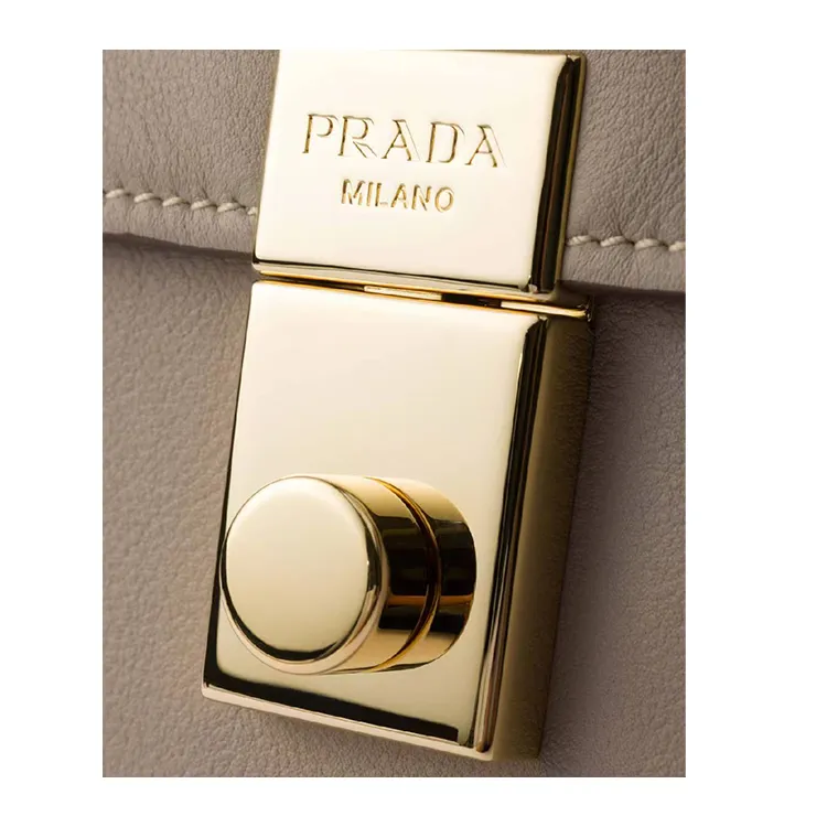 PRADA Soft Sound Cow Leather Shoulder Bag Medium Size Women's Pumice-5