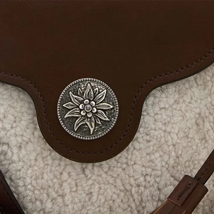 PRADA Shearling Crossbody Bag, Shoulder Bag Small Size Women's Beige & Tan-3