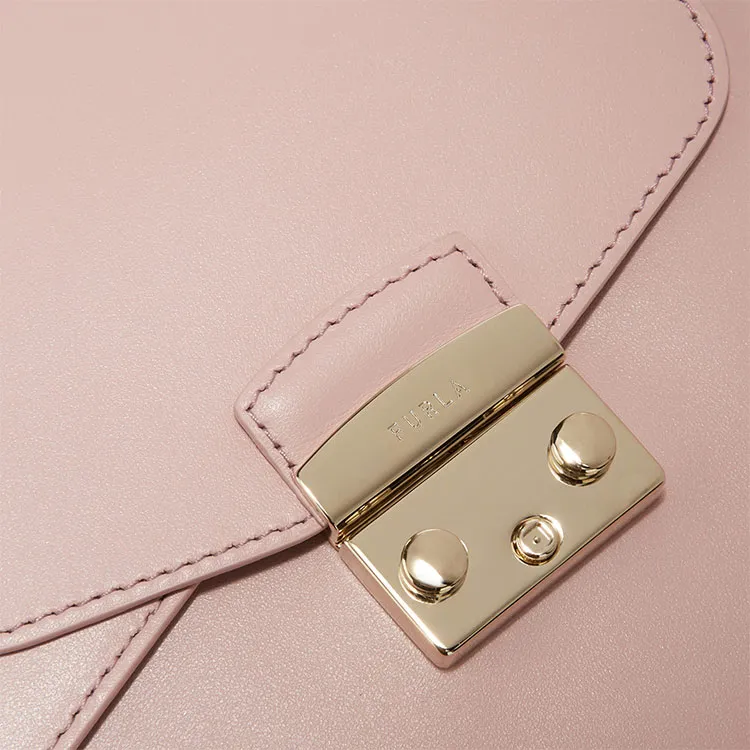 Furla Metropolis Collection Leather Crossbody Bag Shoulder Bag Mini Women's Pink-4
