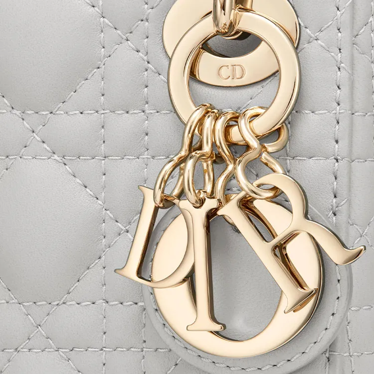 DIOR Lady Dior Sheepskin Dior Bag Shoulder Bag Crossbody Bag Handbag Extra Mini Women's 1Cloud Mist Gray-5