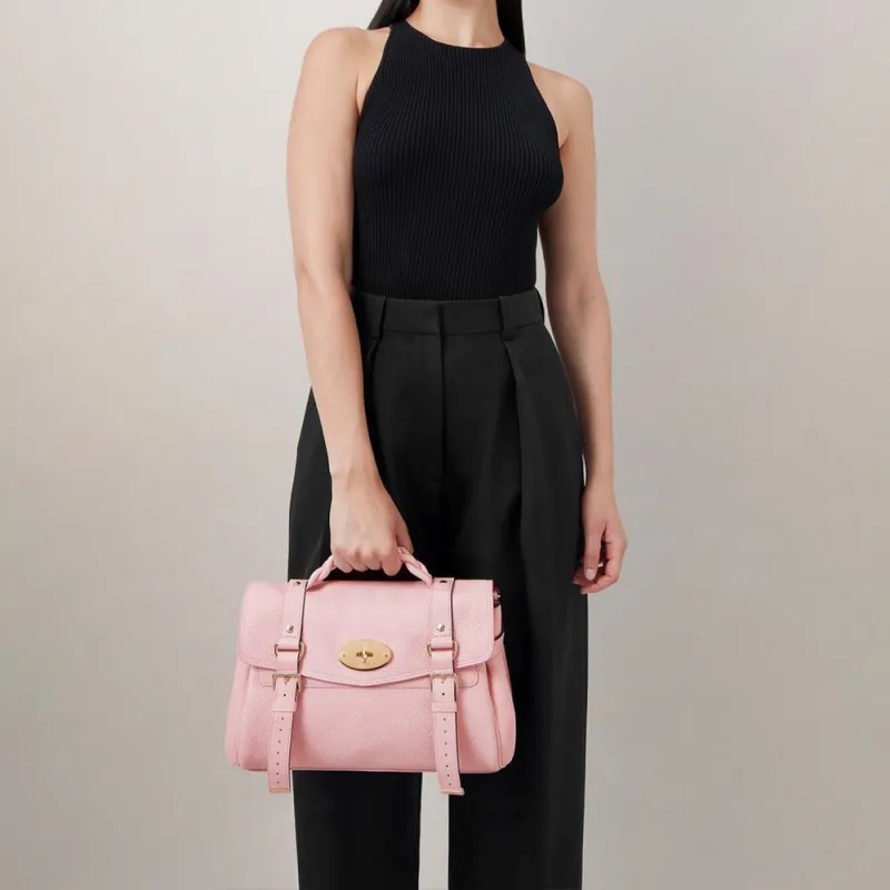 Mulberry Alexa Cow Leather Shoulder Bag Crossbody Bag Handbag Women's Pink-4