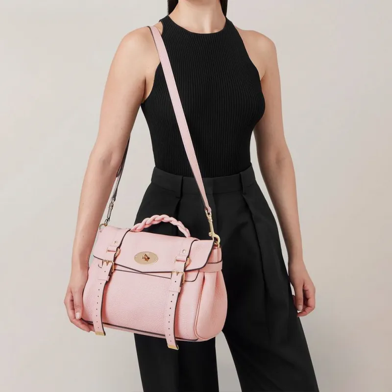 Mulberry Alexa Cow Leather Shoulder Bag Crossbody Bag Handbag Women's Pink-3