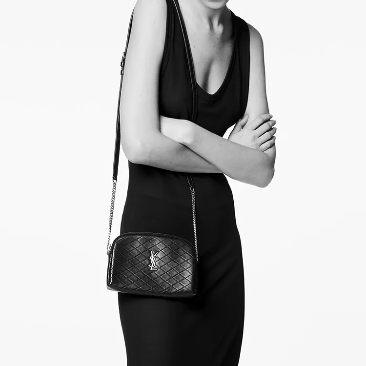 SAINT LAURENT GABY Quilting Sheepskin Shoulder Bag, Crossbody Bag Regular Women's White-6