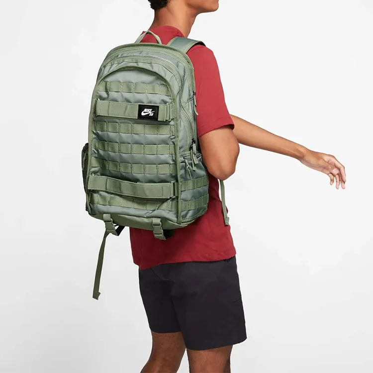 Nike Nylon Backpack Regular Unisex Army Green-1