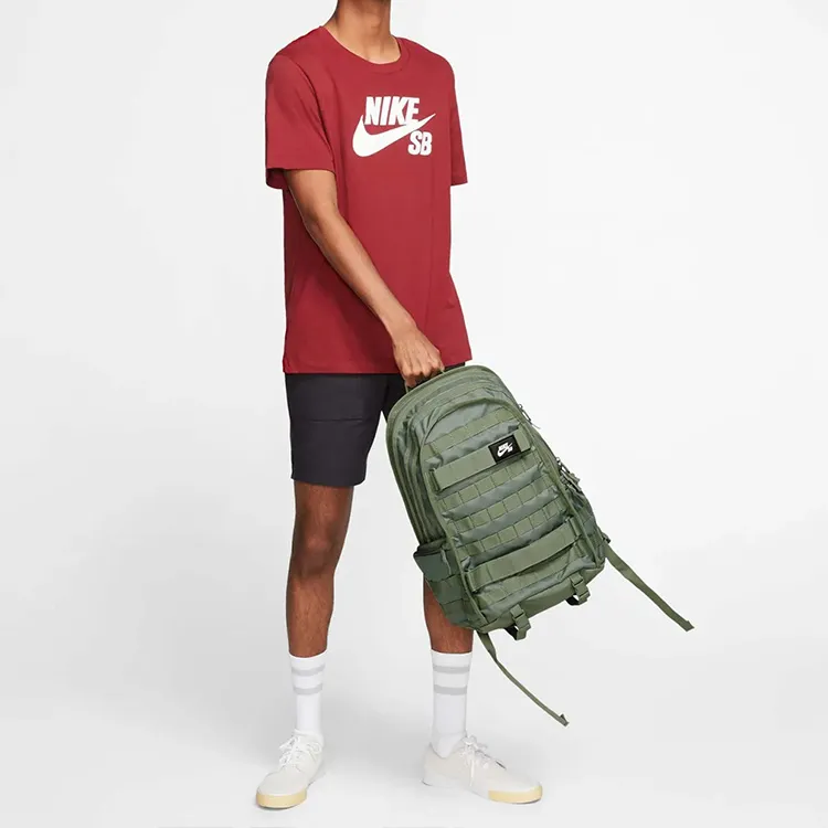 Nike Nylon Backpack Regular Unisex Army Green-2