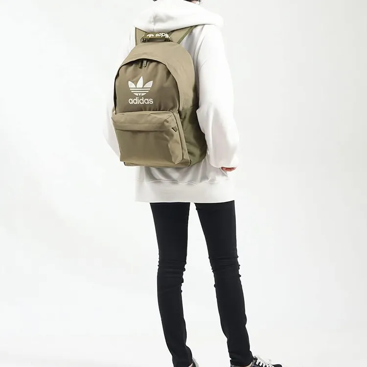 Adidas Originals Polyester Backpack Regular Unisex Olive Green-4