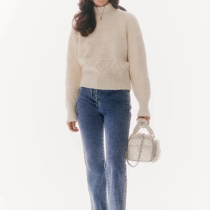 CHANEL Nylon Bowling Bag, Handbag, Shoulder Bag, Crossbody Bag Tubas Women's White-5