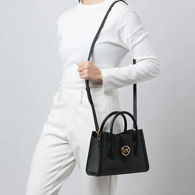MICHAEL KORS Gabby Artificial Leather Crossbody Handbags Small Size Women's Black-5