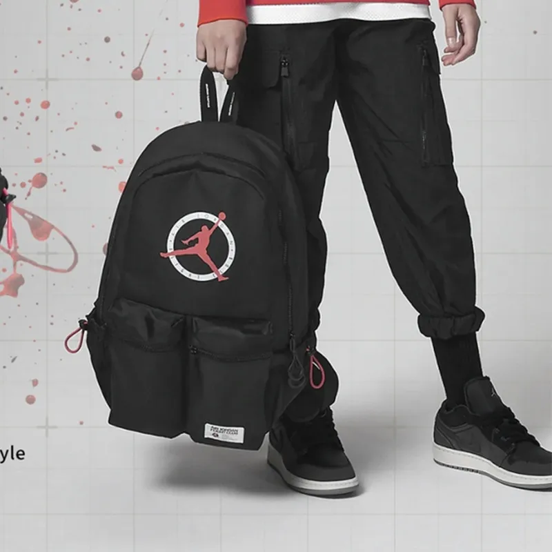Jordan Polyester Backpack Regular Unisex Black-4