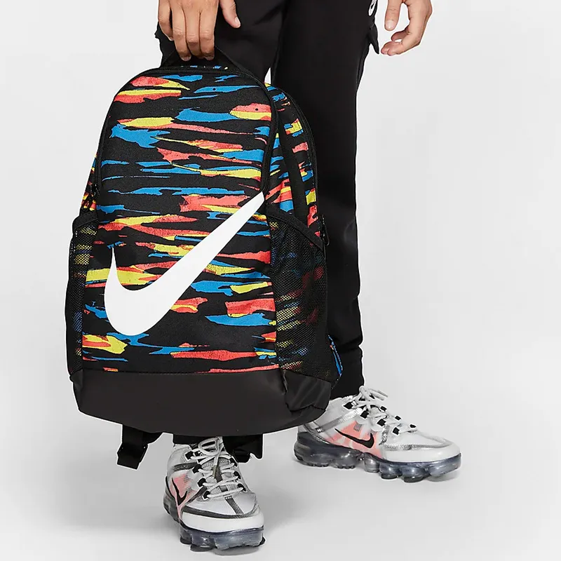Nike Polyester Backpack Regular Unisex Blue Black-4