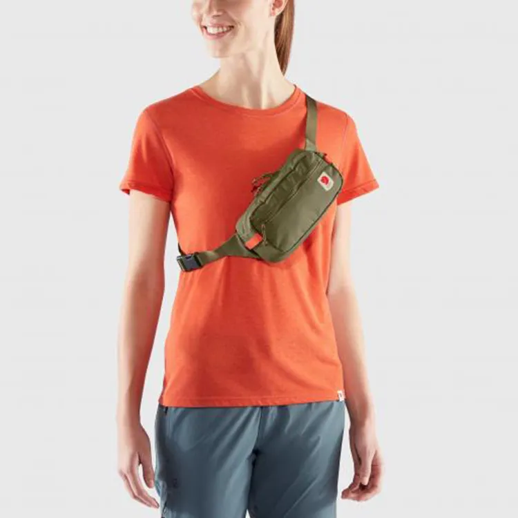 Fjallraven Recycled Nylon One Shoulder Crossbody Fanny Pack Regular Unisex Rusty Copper Green-2