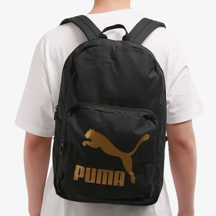 PUMA Originals Urban Fabric Backpack Regular Unisex Black/Gold-3