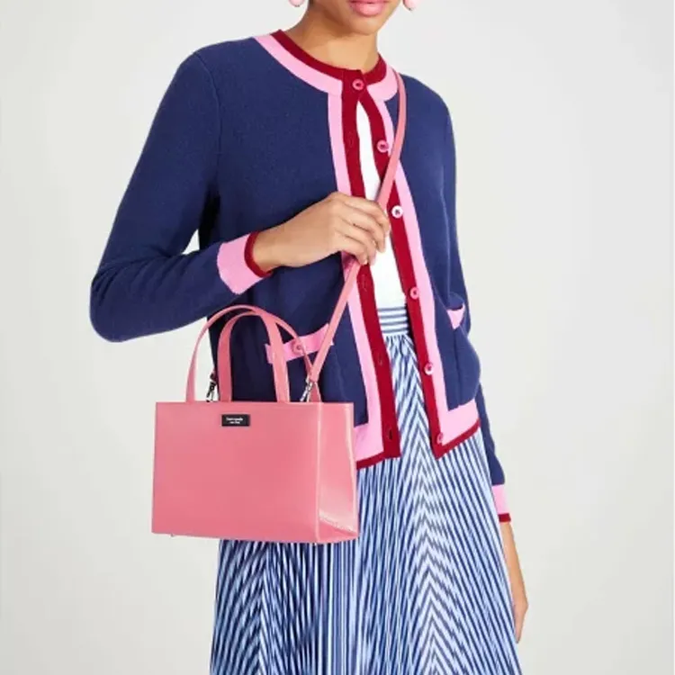 Kate Spade Sam Leather Tote Bag Shopping Bag Shoulder Bag Crossbody Bag Handbag Small Size Women's Pink-4
