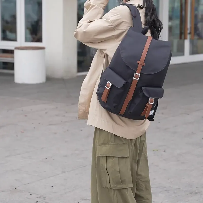 Herschel Polyester Travel Bags Backpack Unisex DAWSON Light Gray Brown/Mugwort Coffee-4